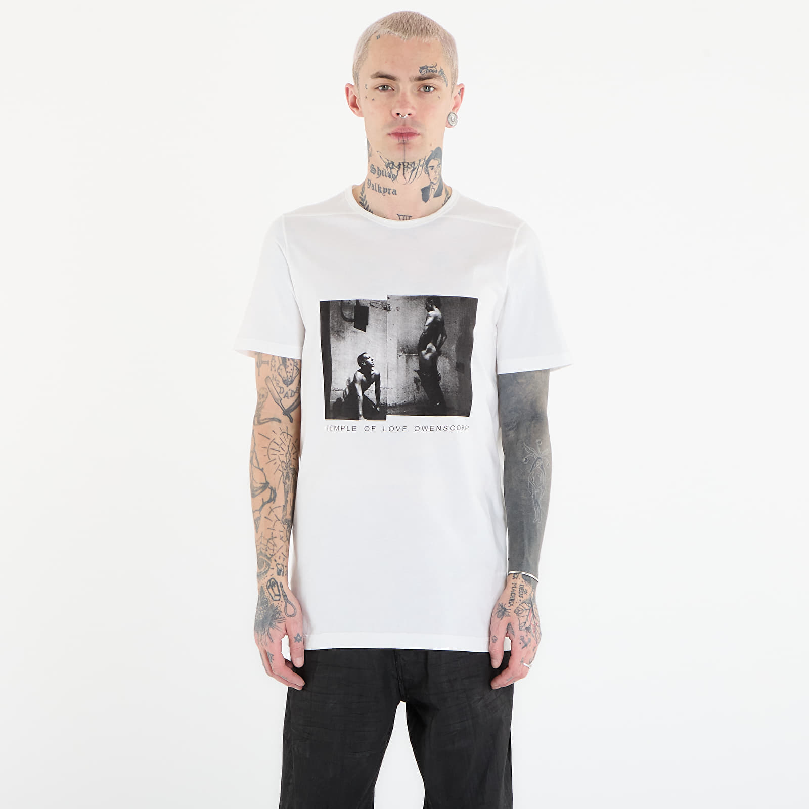 Magliette Rick Owens DRKSHDW Level T-Shirt Milk/ Black