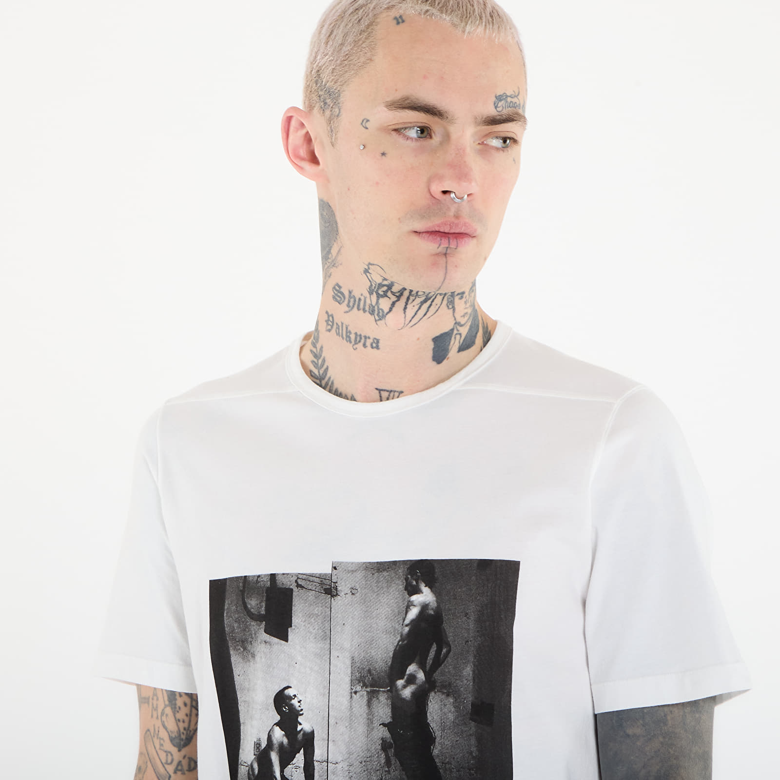 Magliette Rick Owens DRKSHDW Level T-Shirt Milk/ Black