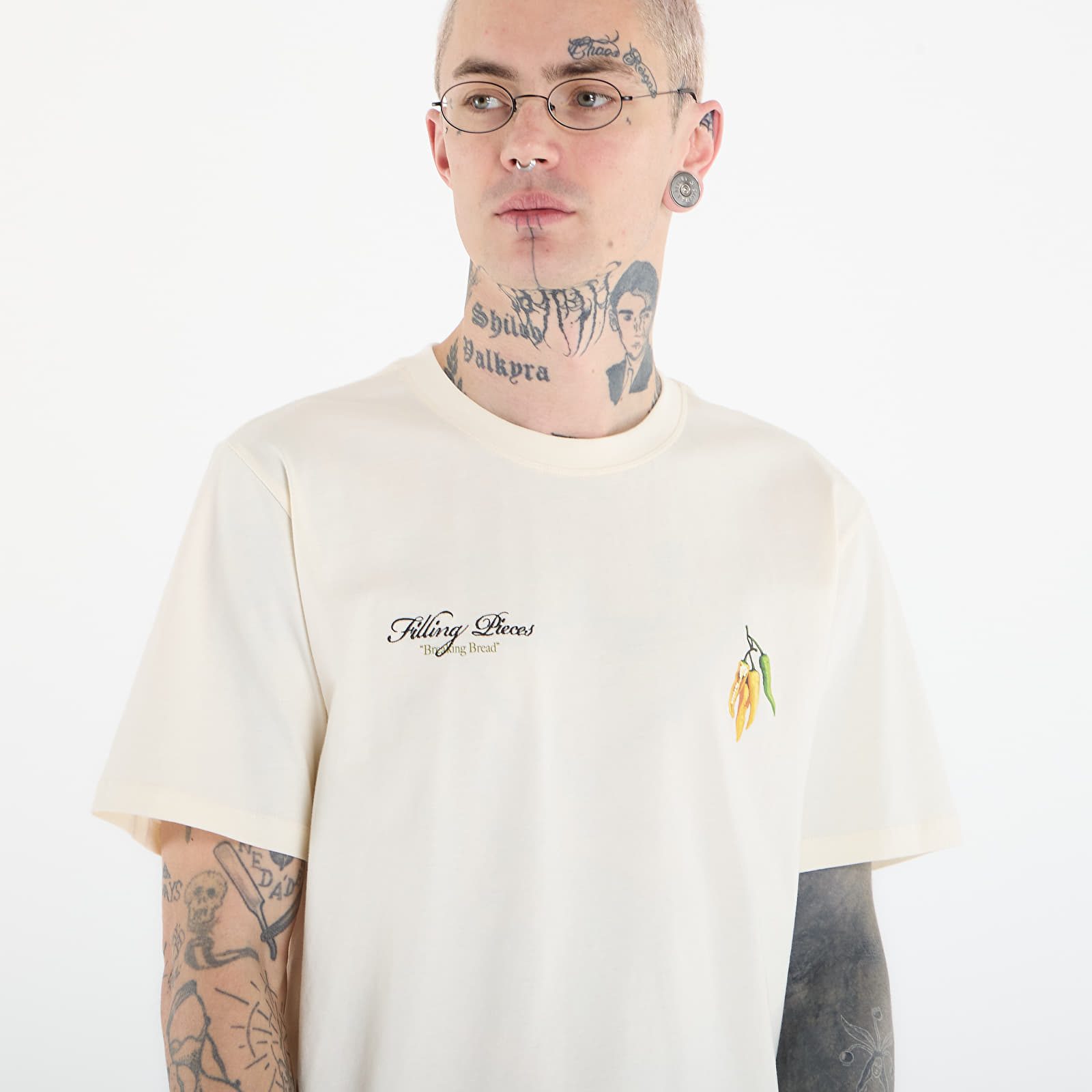 Männer T-Shirts Filling Pieces T-Shirt Pepper Antique White