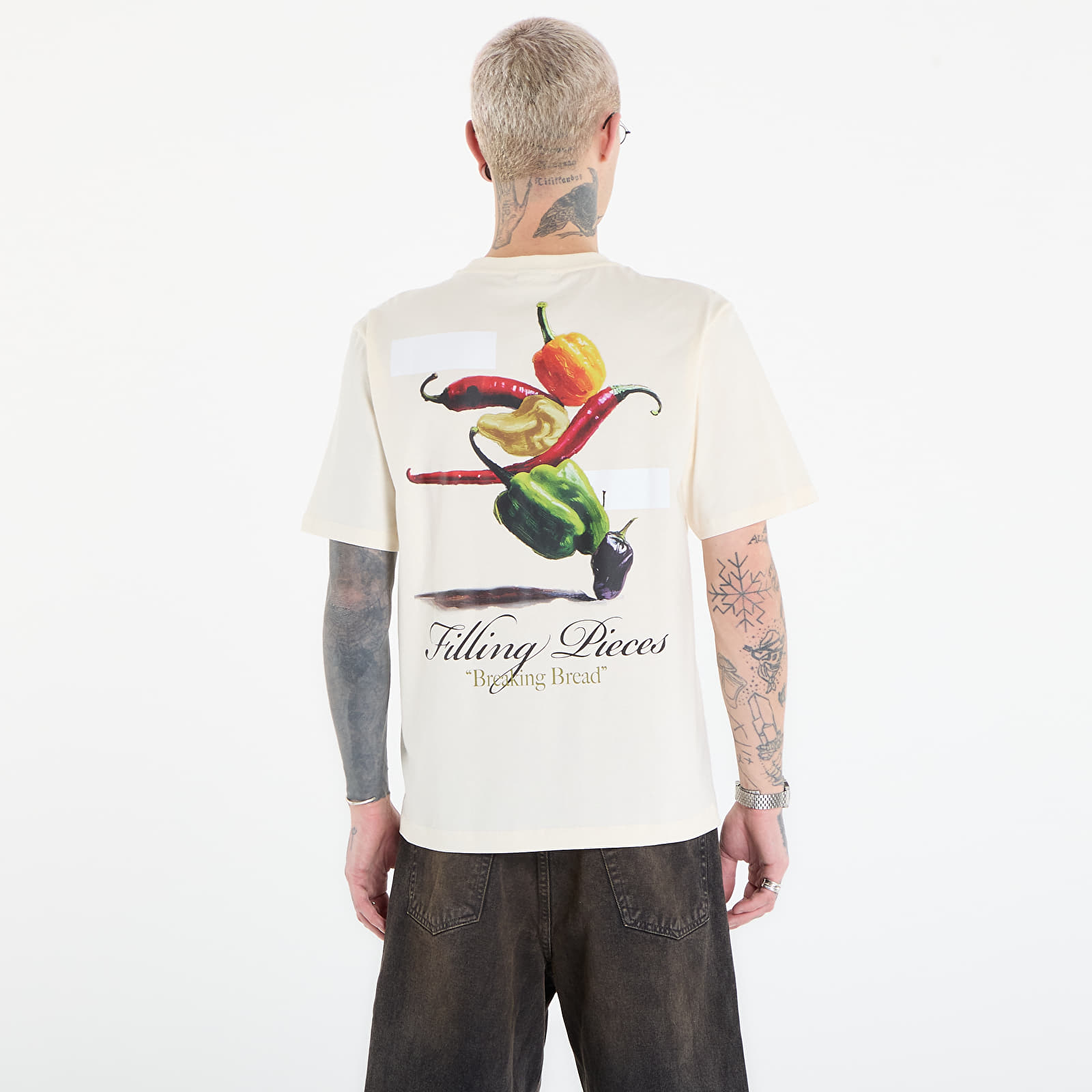 Männer T-Shirts Filling Pieces T-Shirt Pepper Antique White