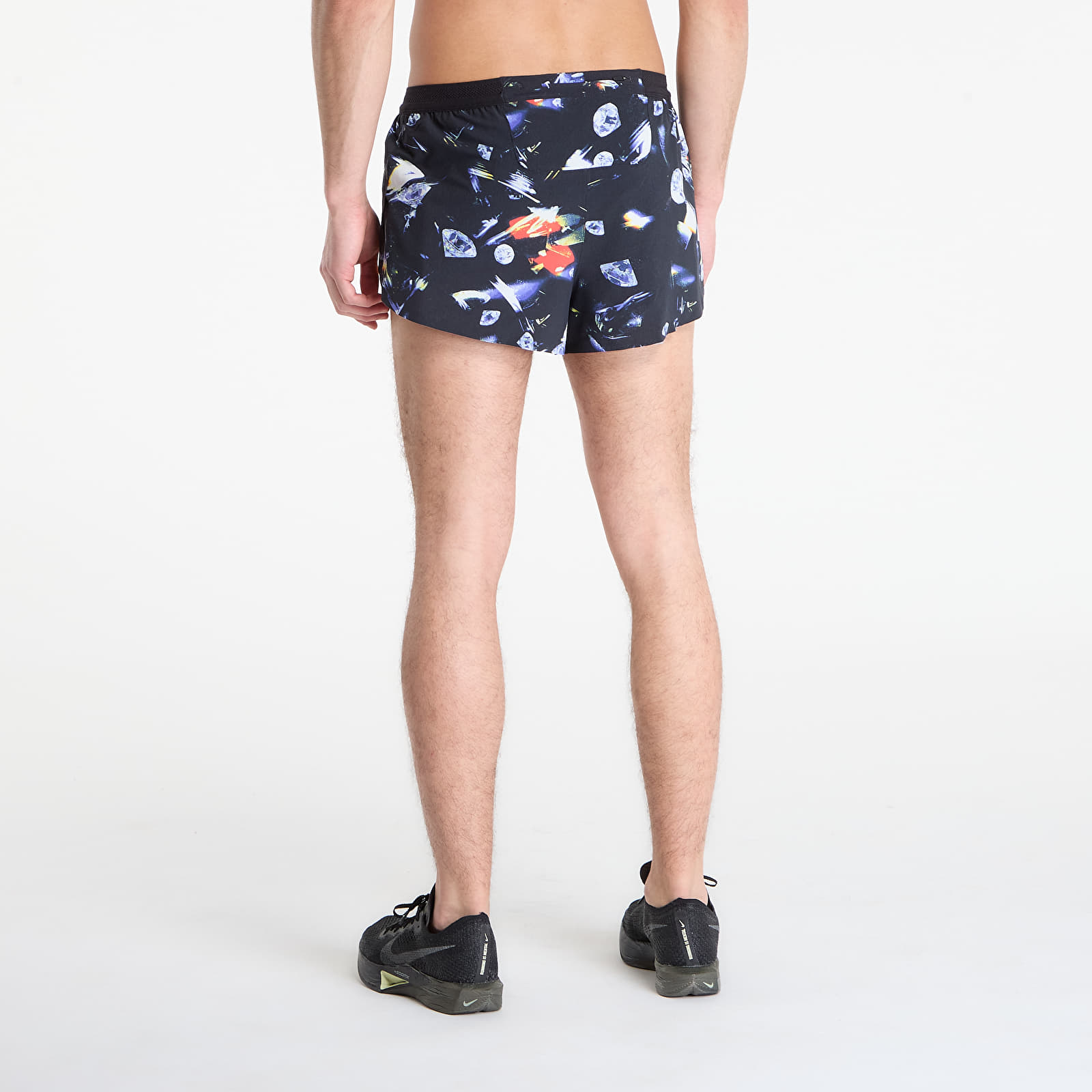 Kurzhosen Nike AeroSwift Glam Men's Dri-FIT ADV 2" Brief-Lined Running Shorts Black/ Laser Orange