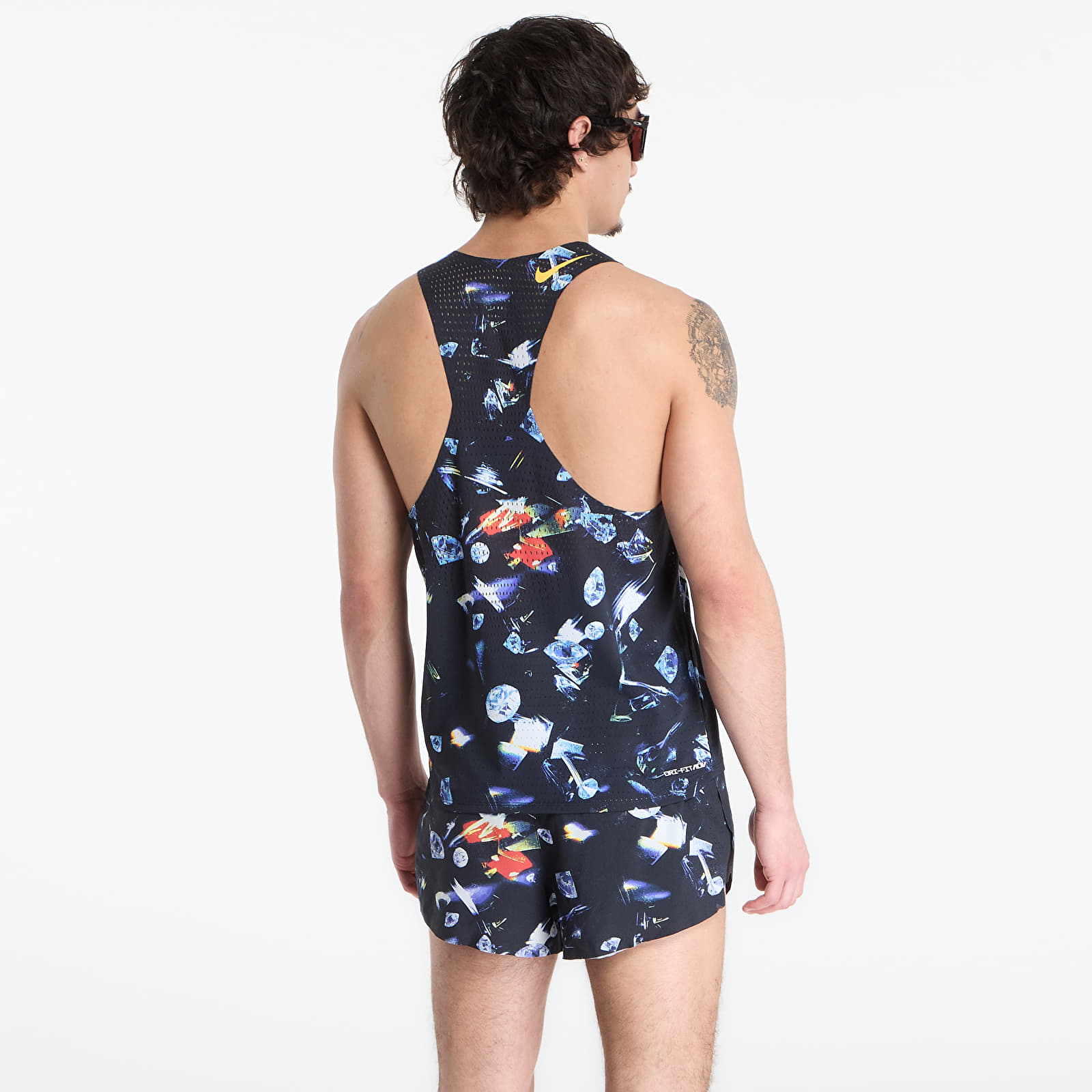 Brezrokavniki Nike AeroSwift Glam Men's Dri-FIT ADV Running Singlet Black/ Laser Orange