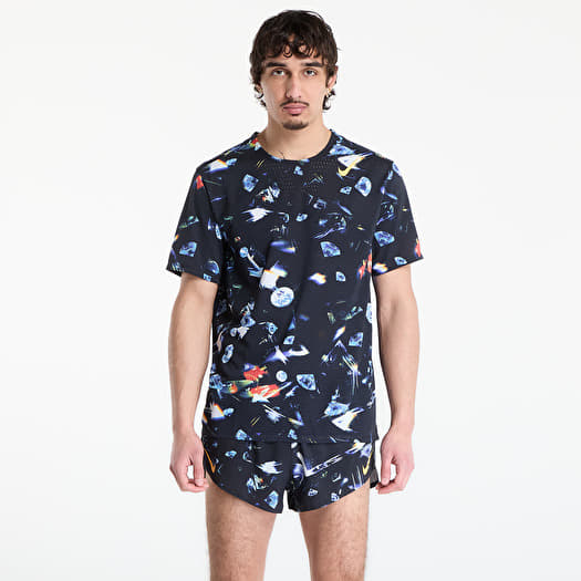 Camiseta Nike AeroSwift Men's Dri-FIT ADV Short-Sleeve Running Top Black/ Laser Orange