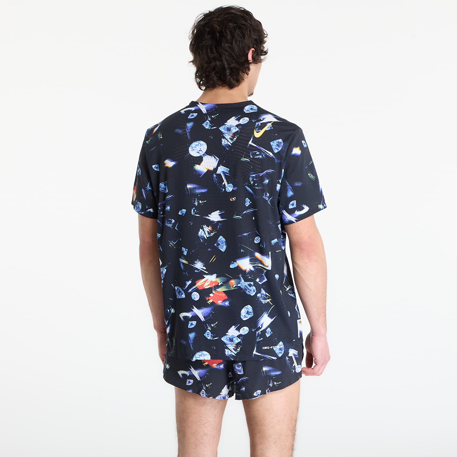 Majice T-shirt Nike AeroSwift Men's Dri-FIT ADV Short-Sleeve Running Top Black/ Laser Orange