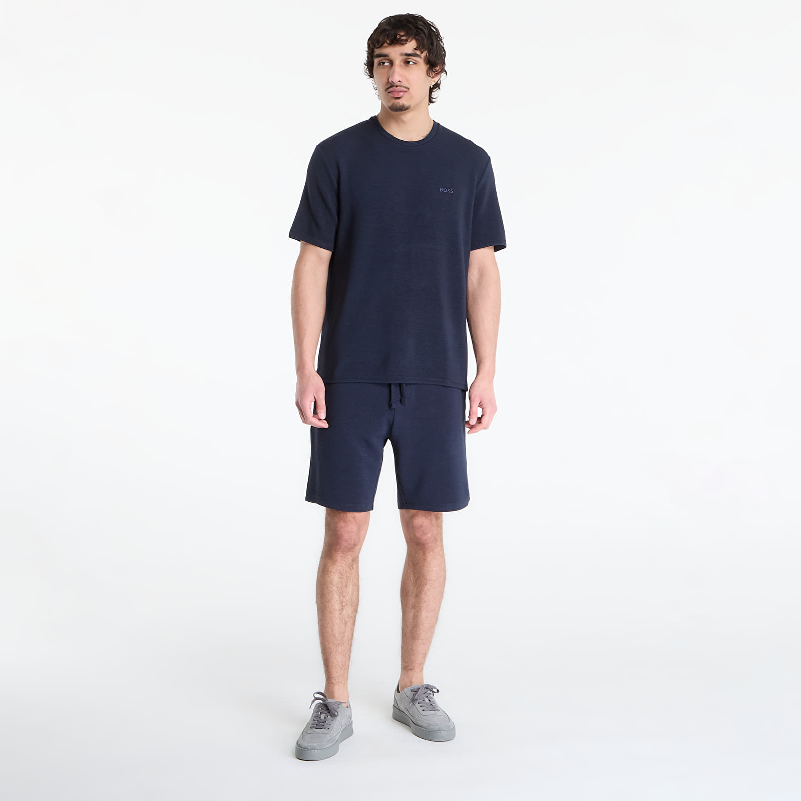 Rövidnadrágok Hugo Boss Rib Shorts Blue