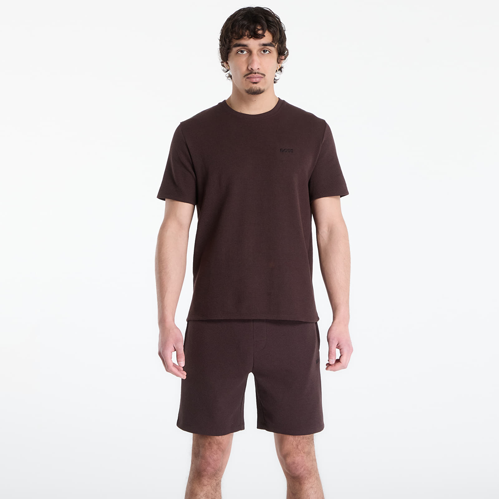 T-shirts Hugo Boss Pyjama T-Shirt With Embroidered Logo Dark Brown