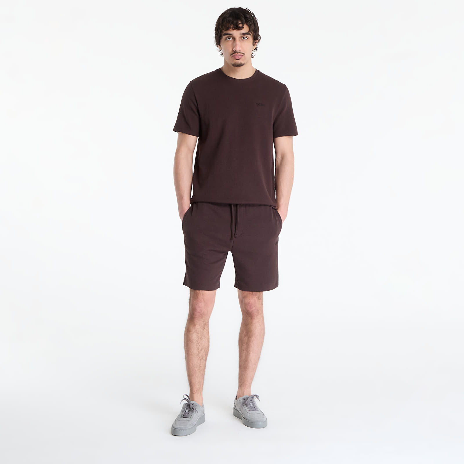 Shorts Hugo Boss Pyjama Shorts With Embroidered Logo Dark Brown