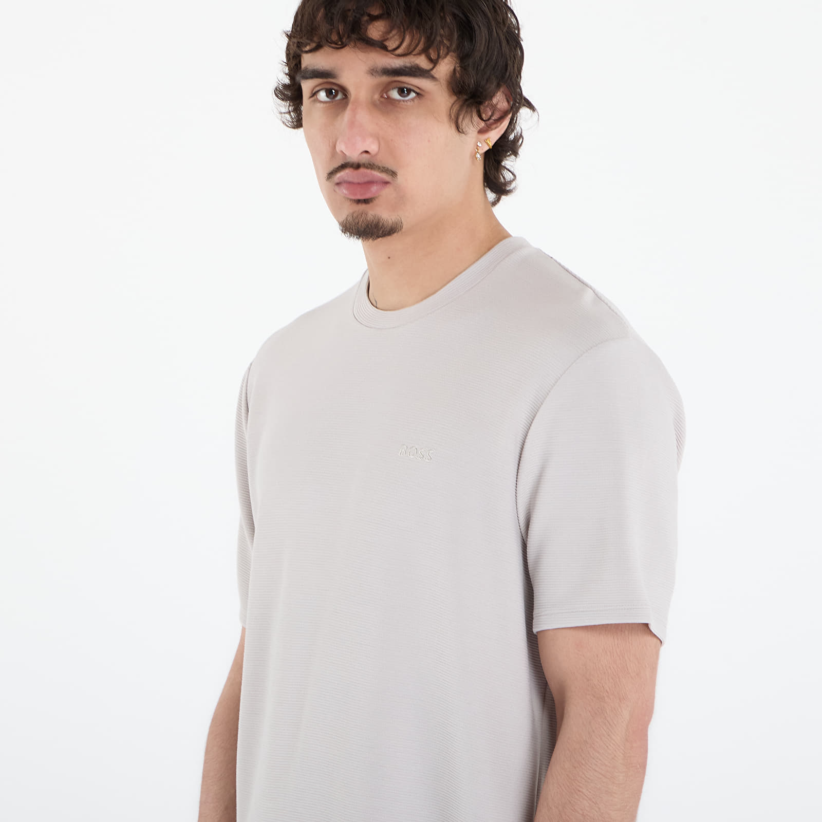 T-Shirts Hugo Boss Rib T-Shirt Light Grey