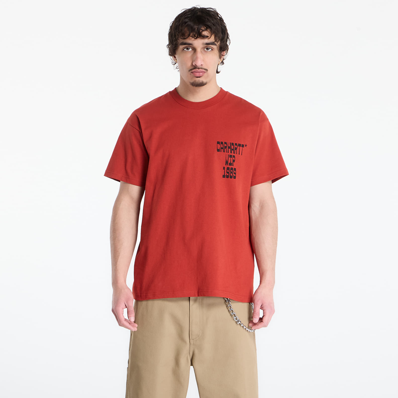 Тениска Carhartt WIP S/S Blocks T-Shirt UNISEX Oxide Red XXL
