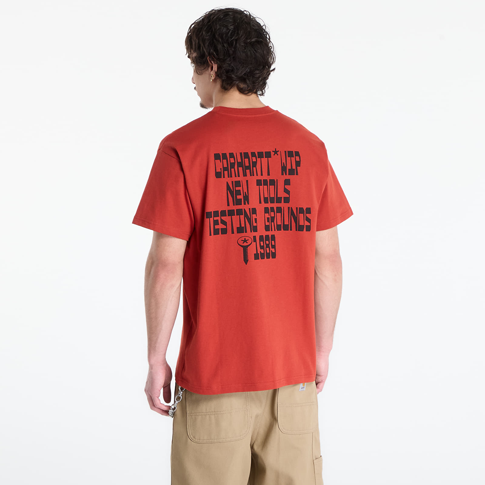 Majice T-shirt Carhartt WIP S/S Blocks T-Shirt UNISEX Oxide Red