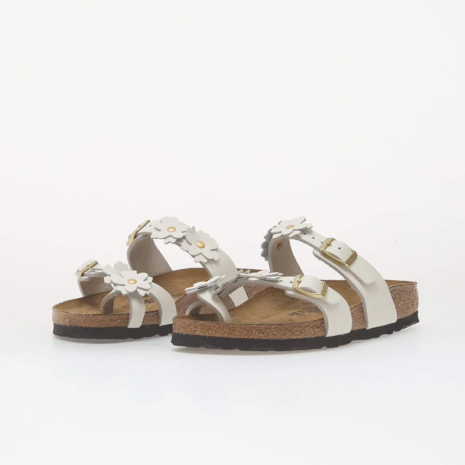 Dámske topánky a tenisky Birkenstock Mayari Flower Embellishment Leather Women White