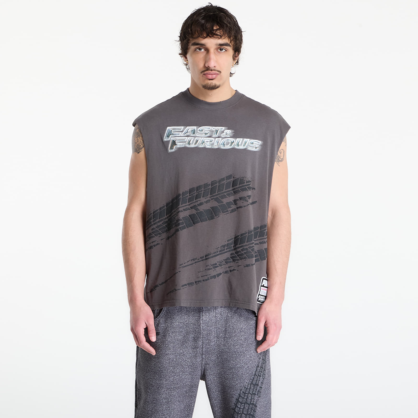 Тениска Puma x Fast & Furious Cutoff Dusky Gray XXL
