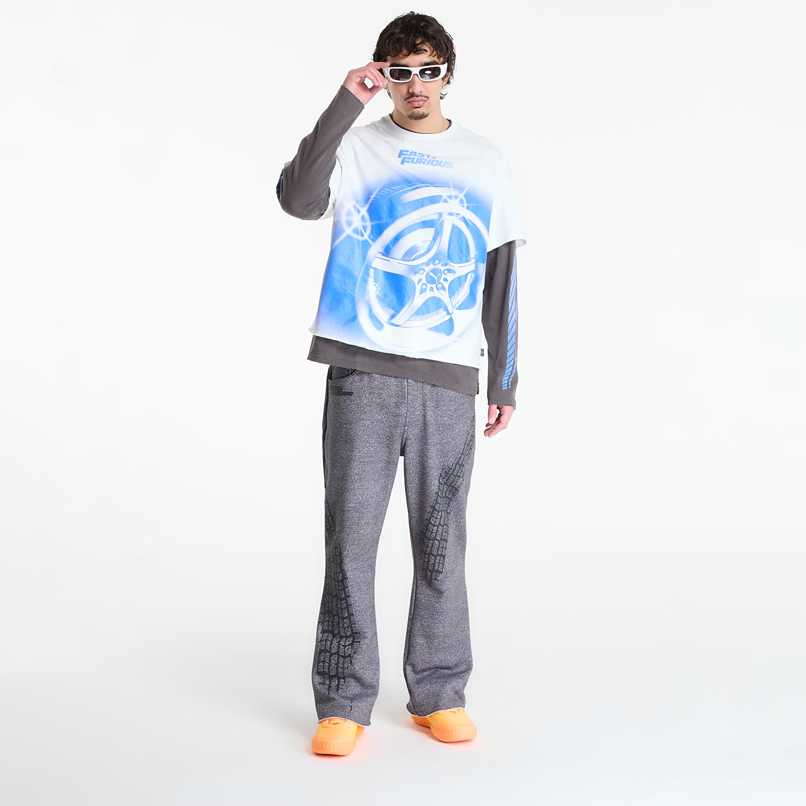 T-Shirts Puma x Fast & Furious Ls Tee Puma White/ Dusky Gray