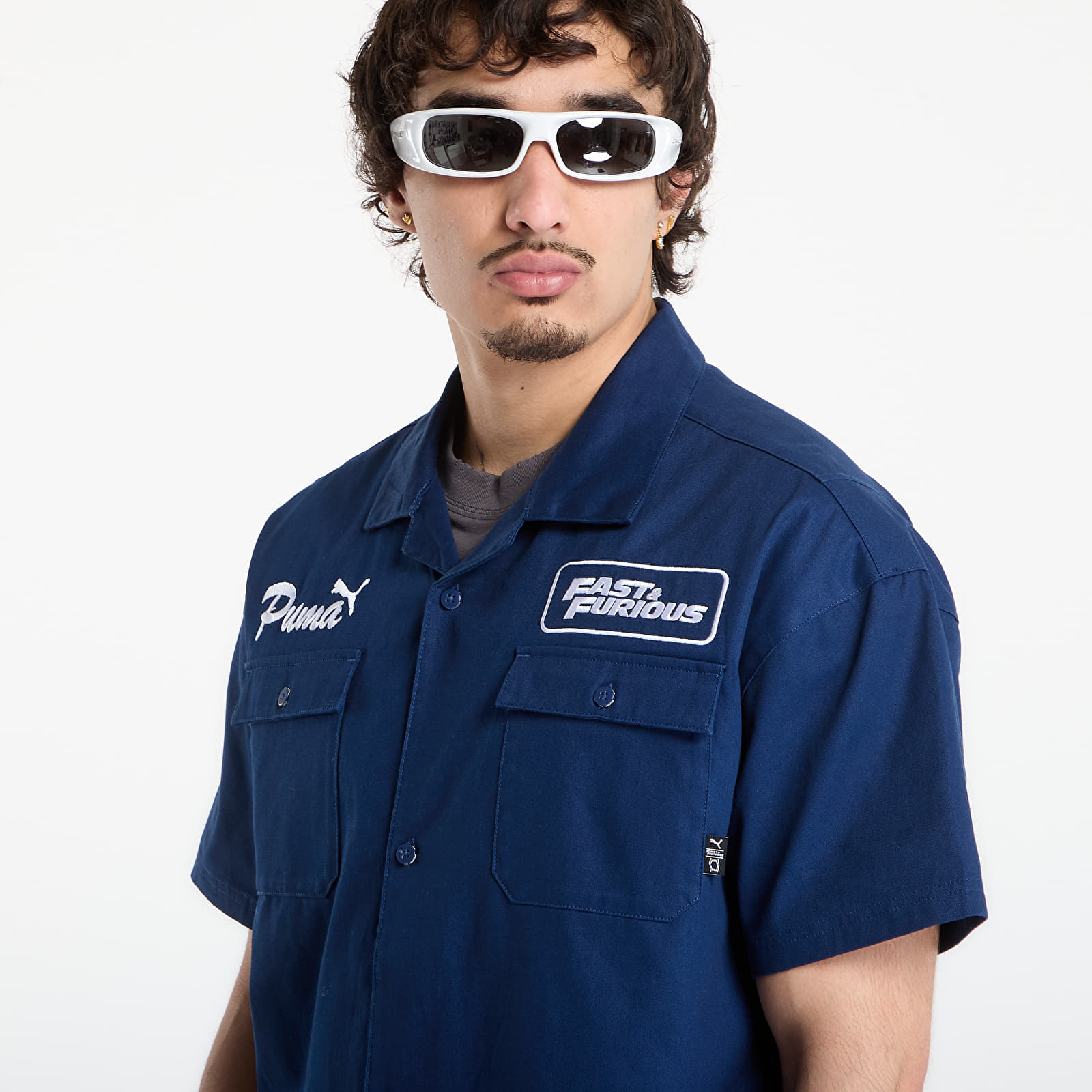 Ризи Puma x Fast & Furious Mechanic Shirt Persian Blue