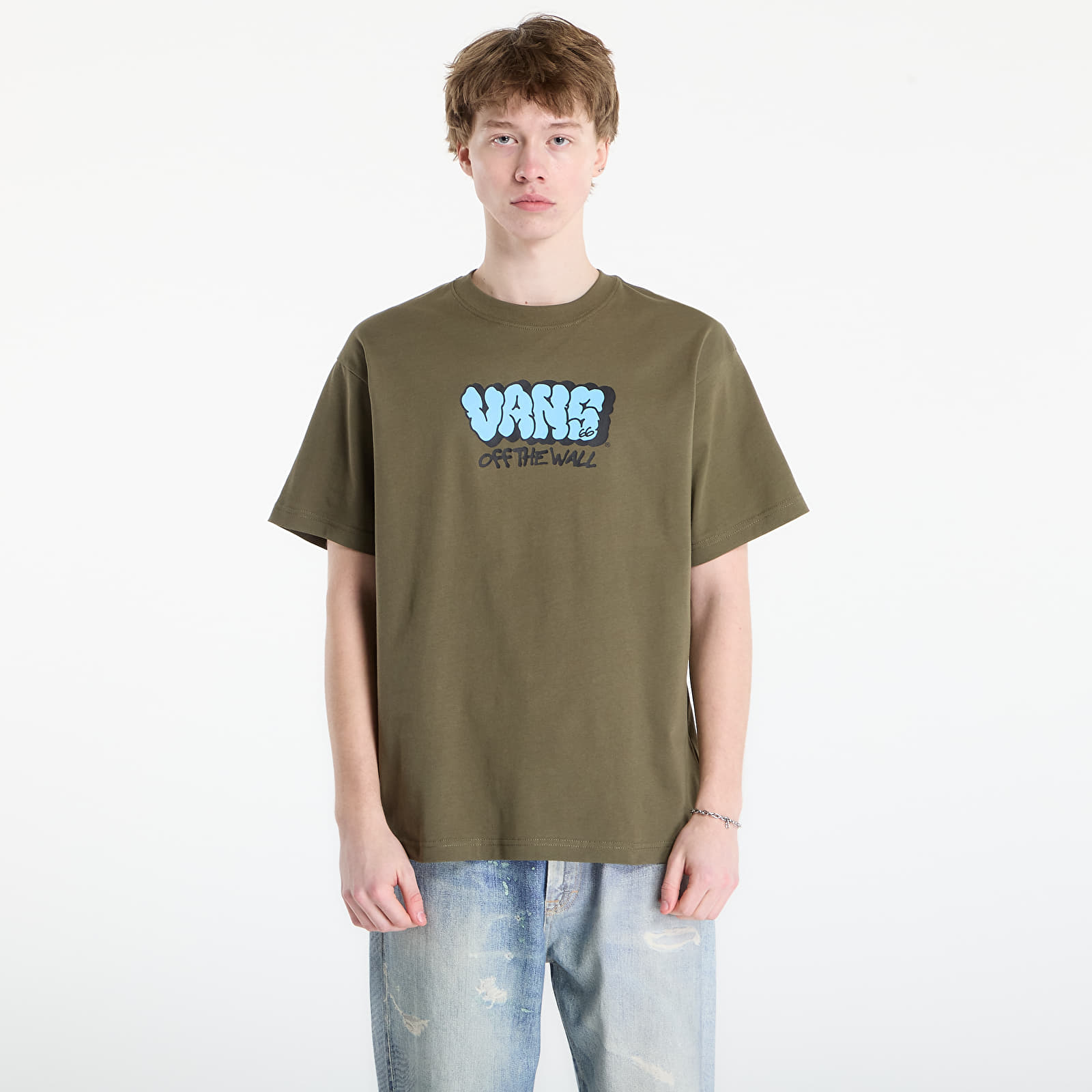 Miesten T-paidat Vans Vans Graff Loose SS Tee MoSSy Olive