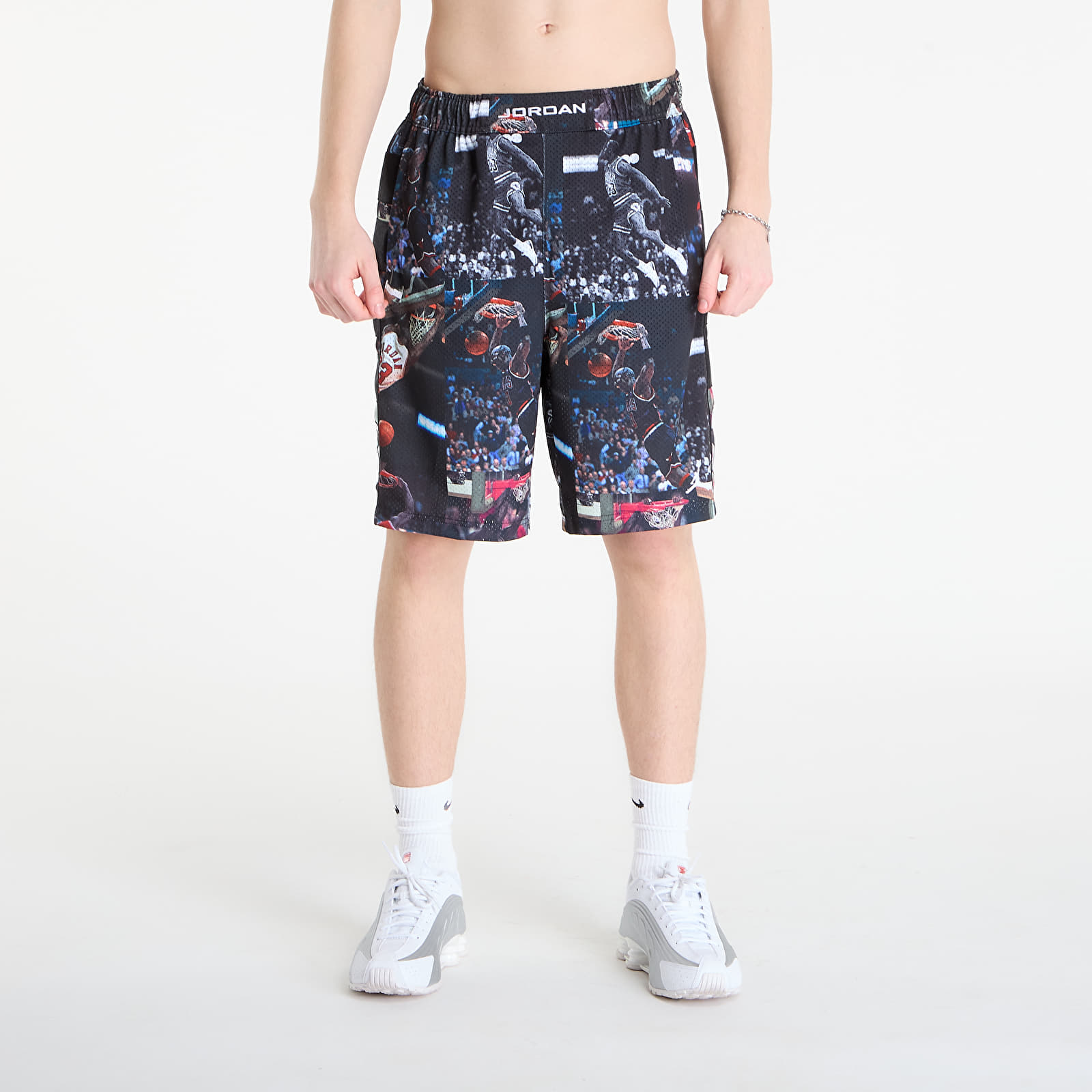 Shorts - Männer Jordan Flight Men's Printed Cat Scratch Shorts Black