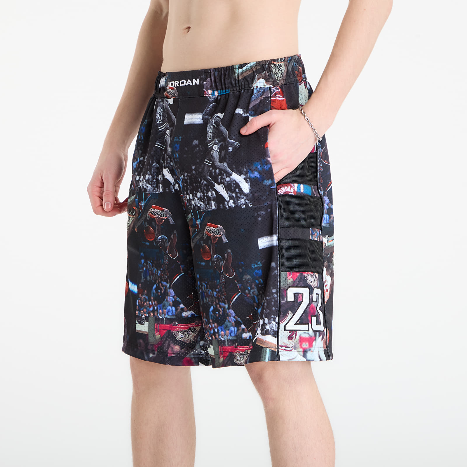Shorts - Männer Jordan Flight Men's Printed Cat Scratch Shorts Black