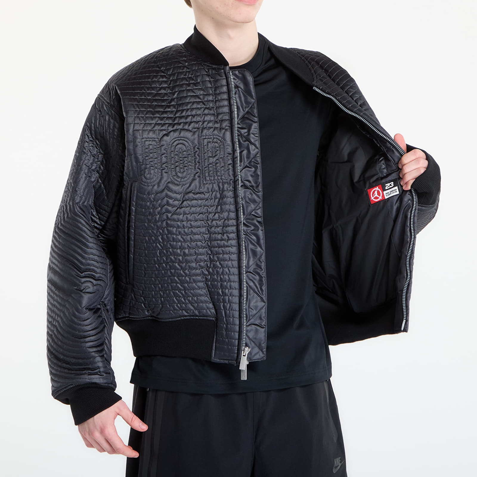 Jacken Jordan Flight Men's Nylon Varsity Jacket Black