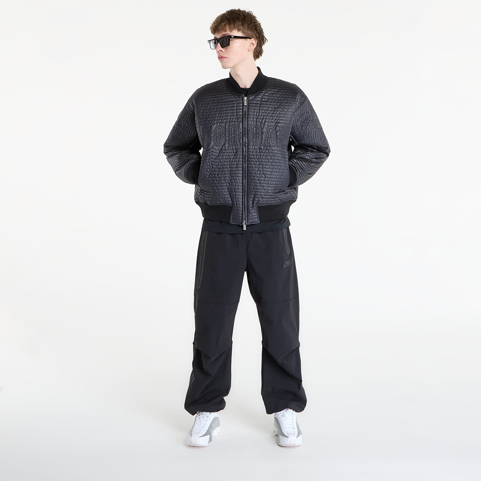 Jacken Jordan Flight Men's Nylon Varsity Jacket Black