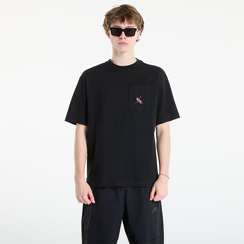 Jordan Men's T-Shirt Black/ Gym Red