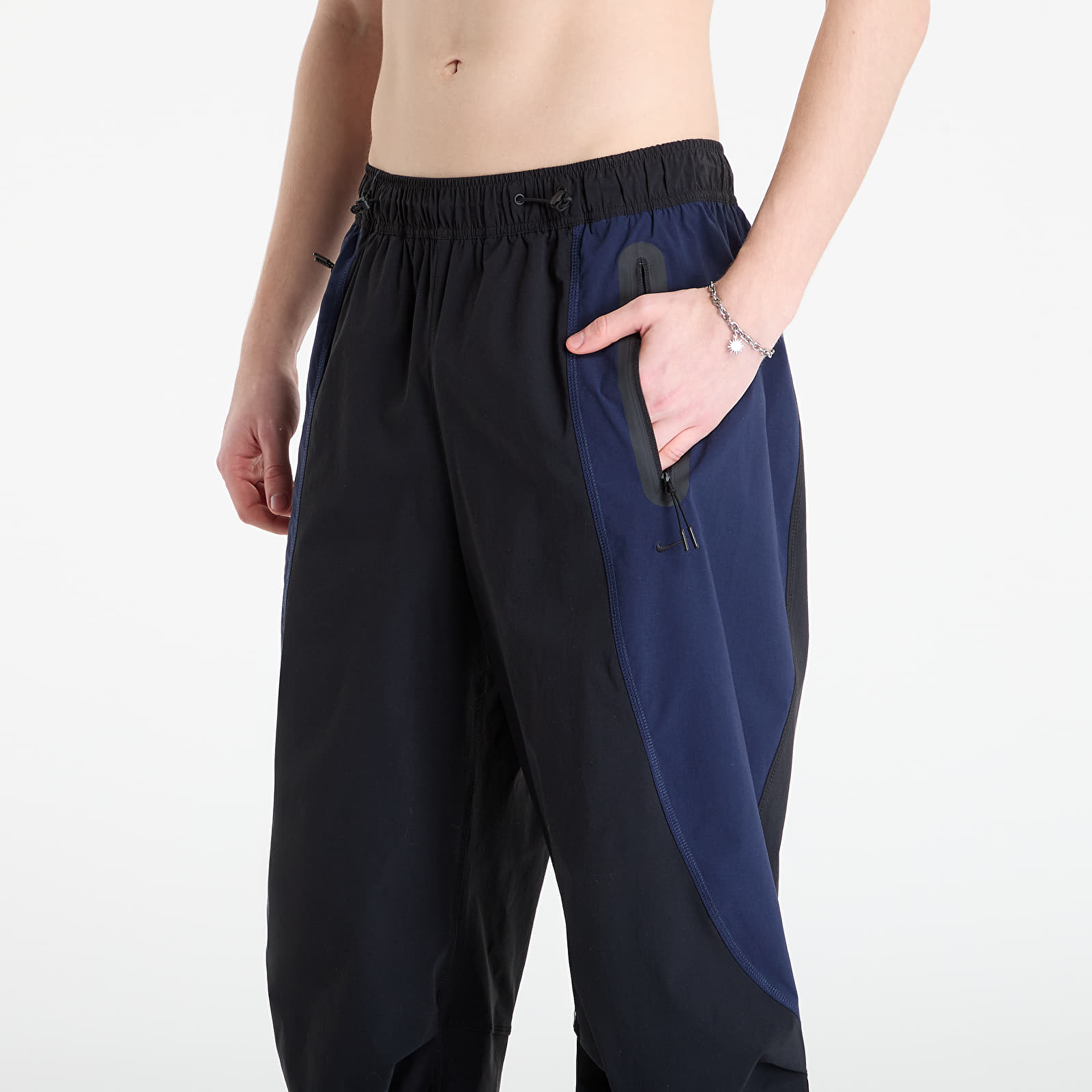 Spodnie Nike Tech Men's Dri-FIT Woven Color-Block Pants Black/ Obsidian/ Black