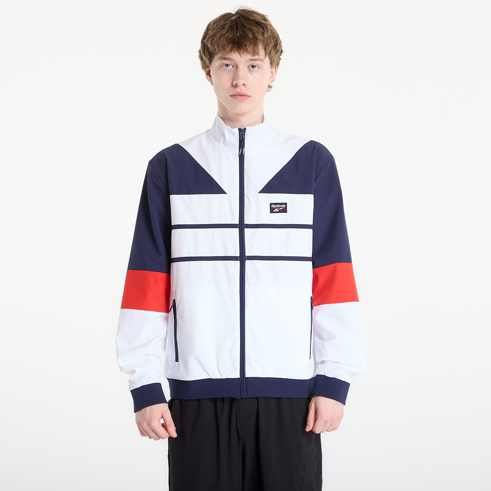 Herrenjacken Reebok Heritage Logo Track Top White/ Navy/ Red