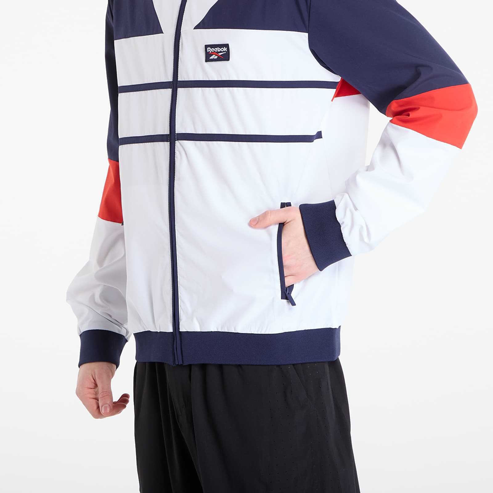 Herrenjacken Reebok Heritage Logo Track Top White/ Navy/ Red