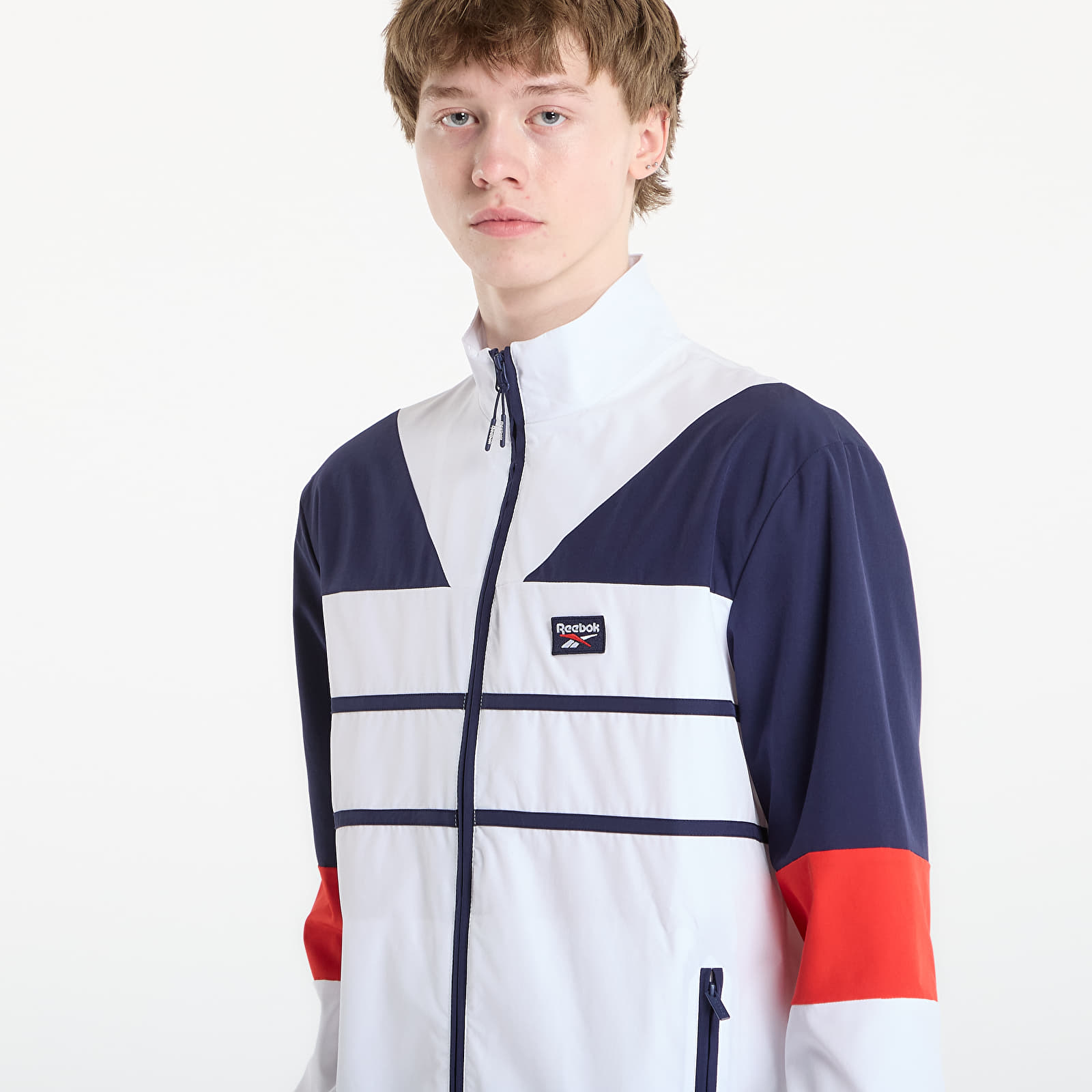 Herrenjacken Reebok Heritage Logo Track Top White/ Navy/ Red