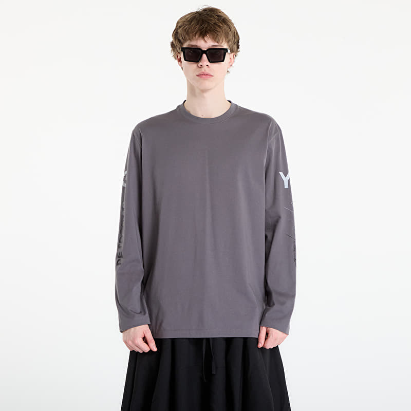 T-shirt Y-3 x Mercedes-AMG PETRONAS Formula One Team Chaos Logo Long Sleeve T Shirt Granite