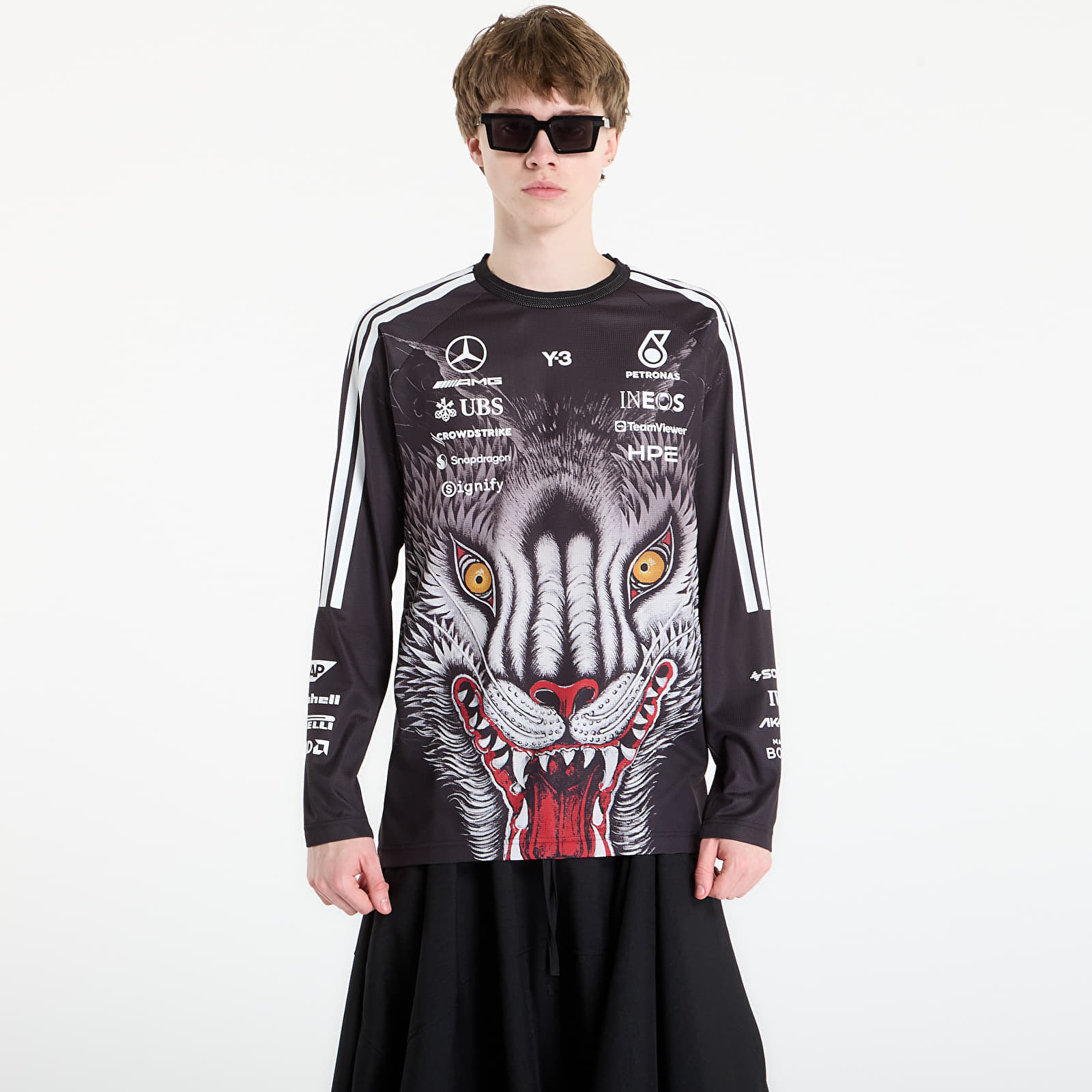 Тениска Y-3 x Mercedes-AMG PETRONAS Formula One Team Driver Jersey Long Sleeve Black L