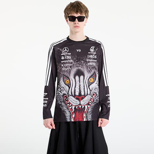 T-skjorte Y-3  x Mercedes-AMG PETRONAS Formula One Team Driver Jersey Long Sleeve Black
