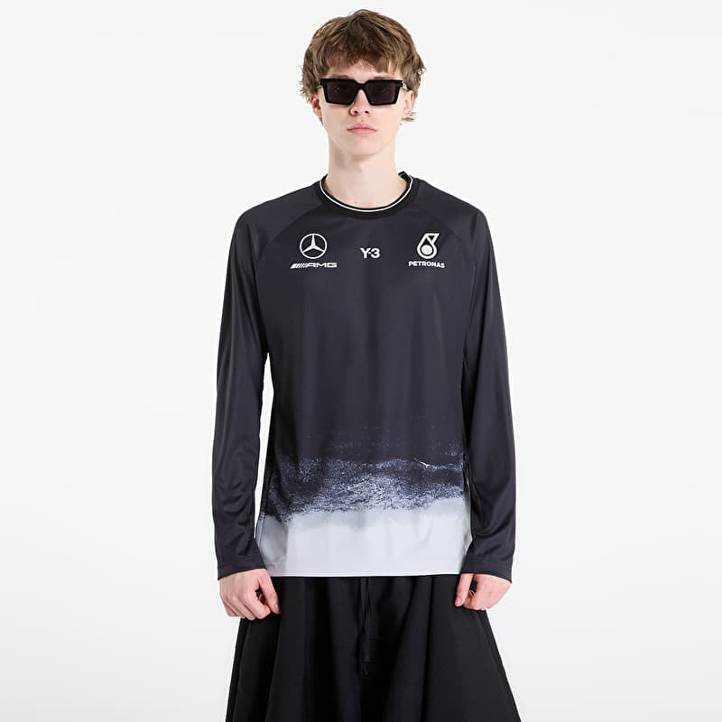T-shirt Y-3 x Mercedes-AMG PETRONAS Formula One Team Mechanics Jersey Long Sleeve Black