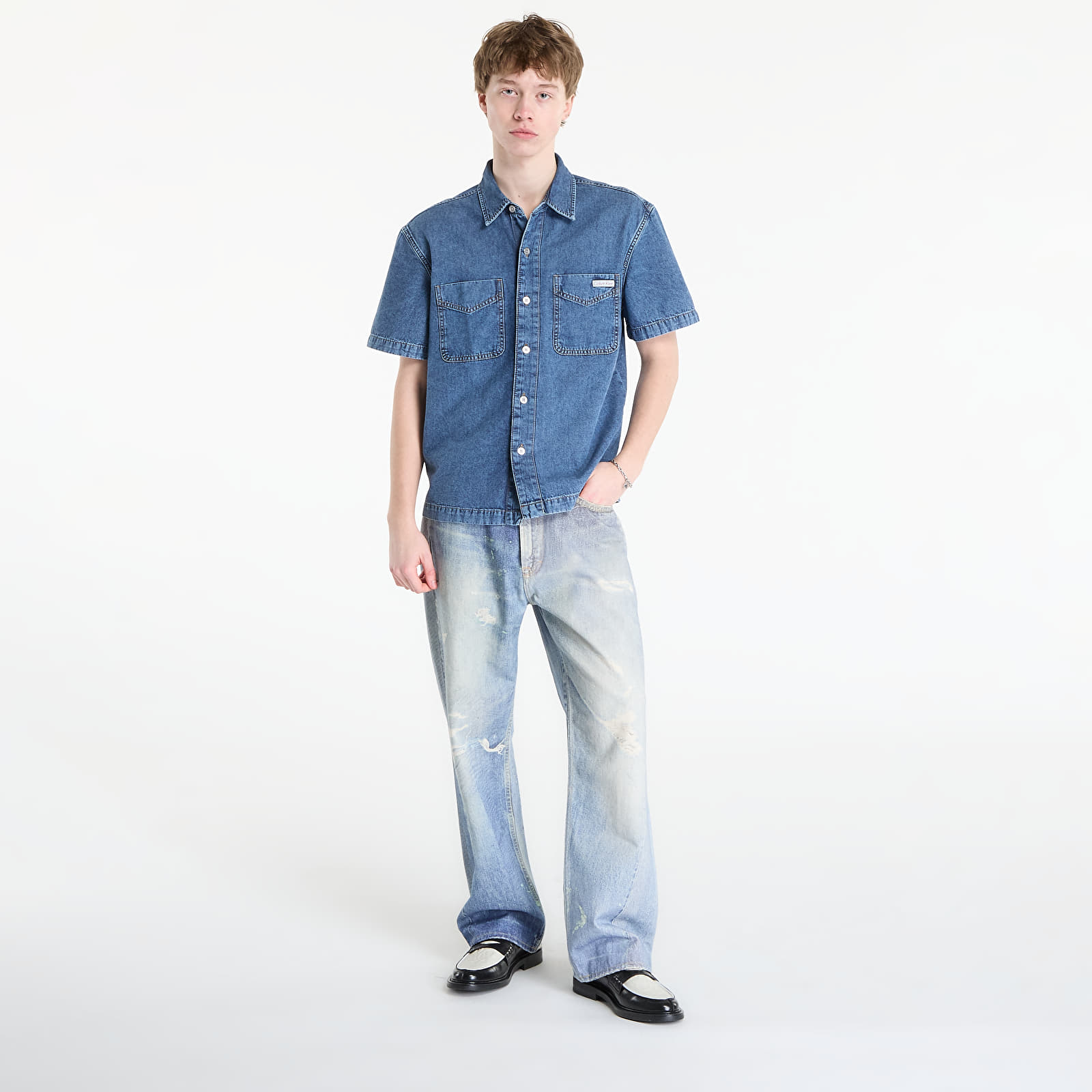 Muške majice Calvin Klein Jeans Shirt Beckford Blue