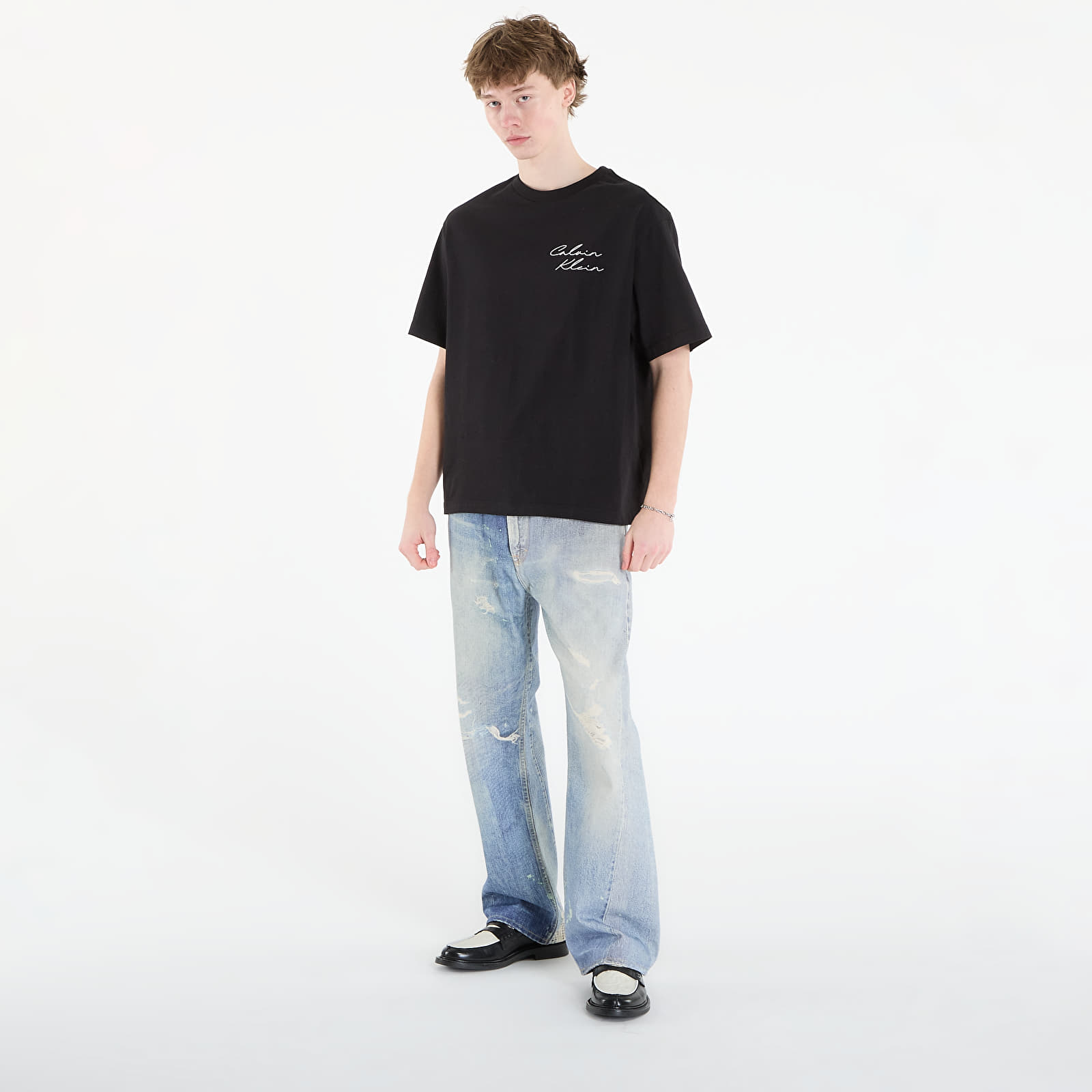 Muške majice kratkih rukava Calvin Klein Jeans 16S April Graphic Se Tee Black