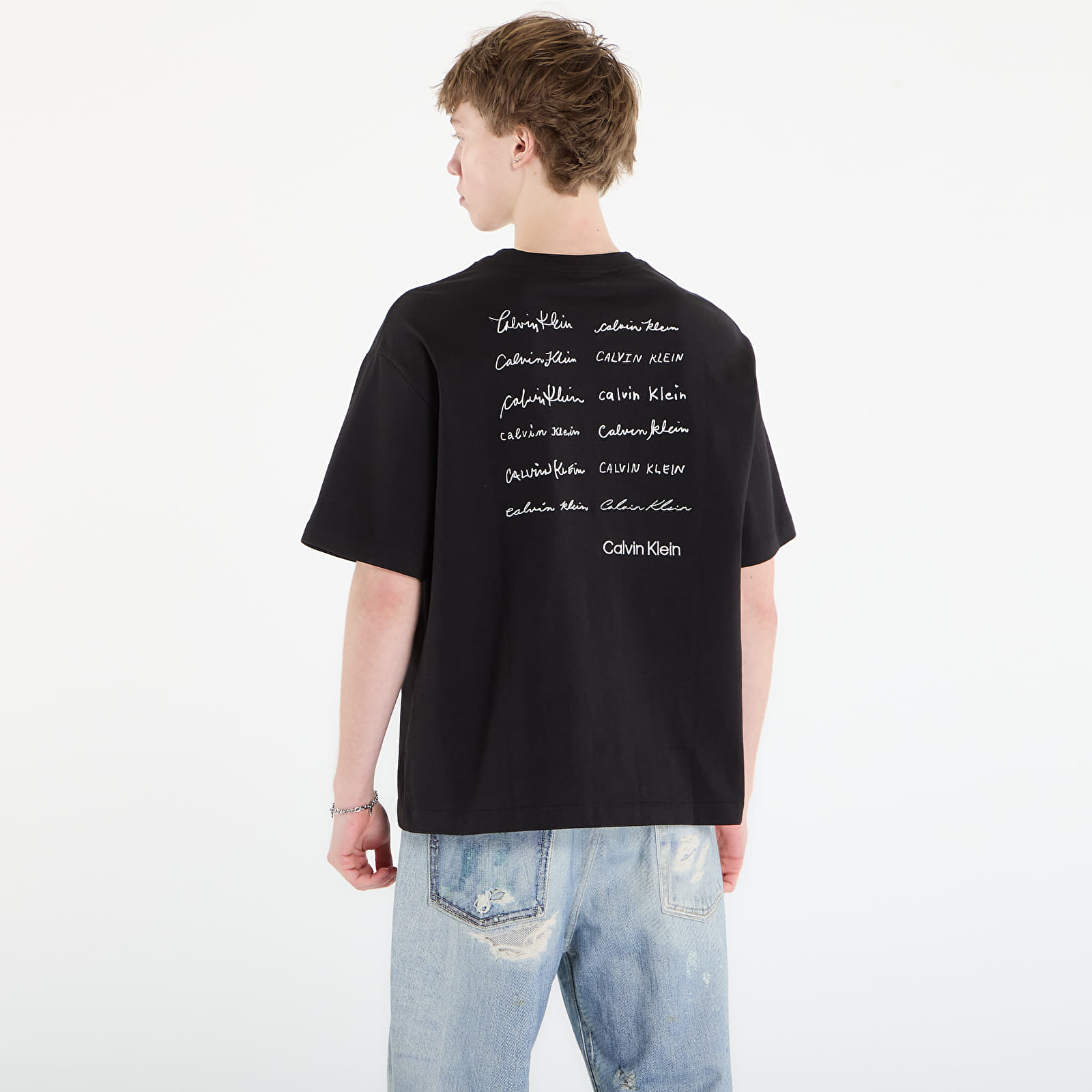 Muške majice kratkih rukava Calvin Klein Jeans 16S April Graphic Se Tee Black