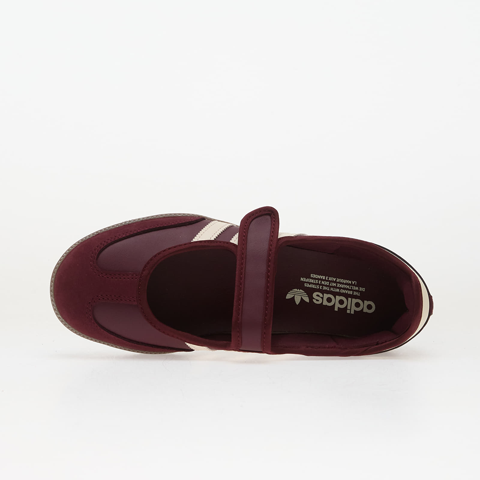 Skor för kvinnor adidas Samba Jane W Maroon/ Crew White/ Gold Metallic