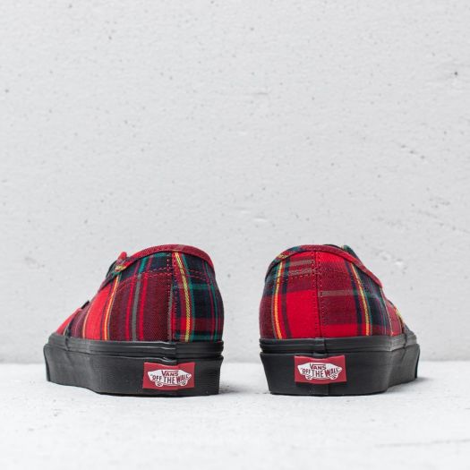 Herren Sneaker und Schuhe Vans Authentic Plaid Mix Red Black