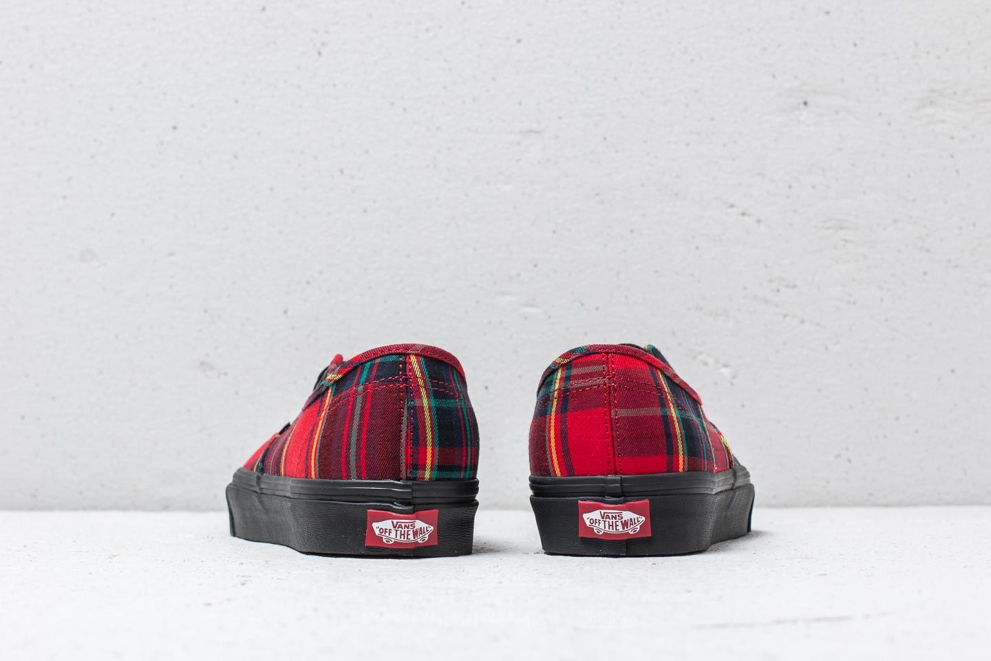 Sko til mænd Vans Authentic (Plaid Mix) Red/ Black
