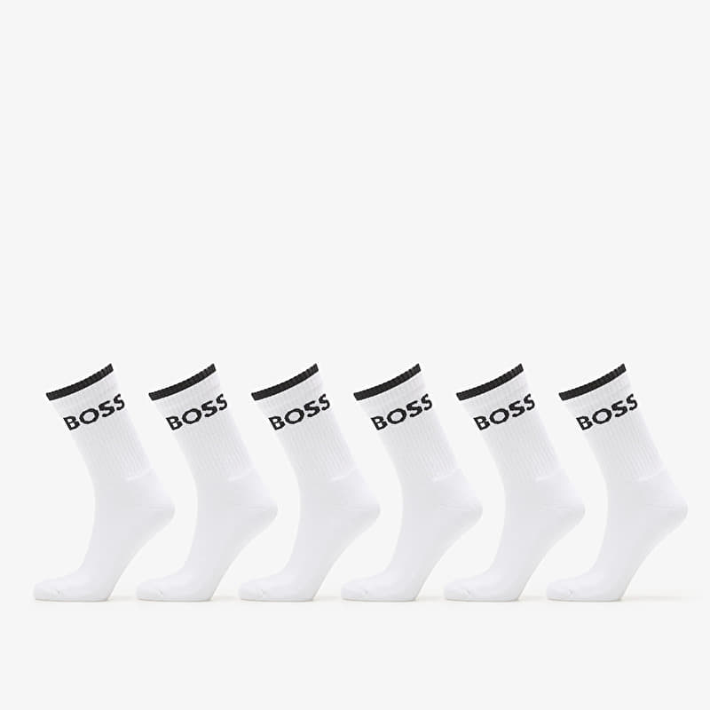 Чорапи Hugo Boss 6-Pack QS Stripe CC Socks White