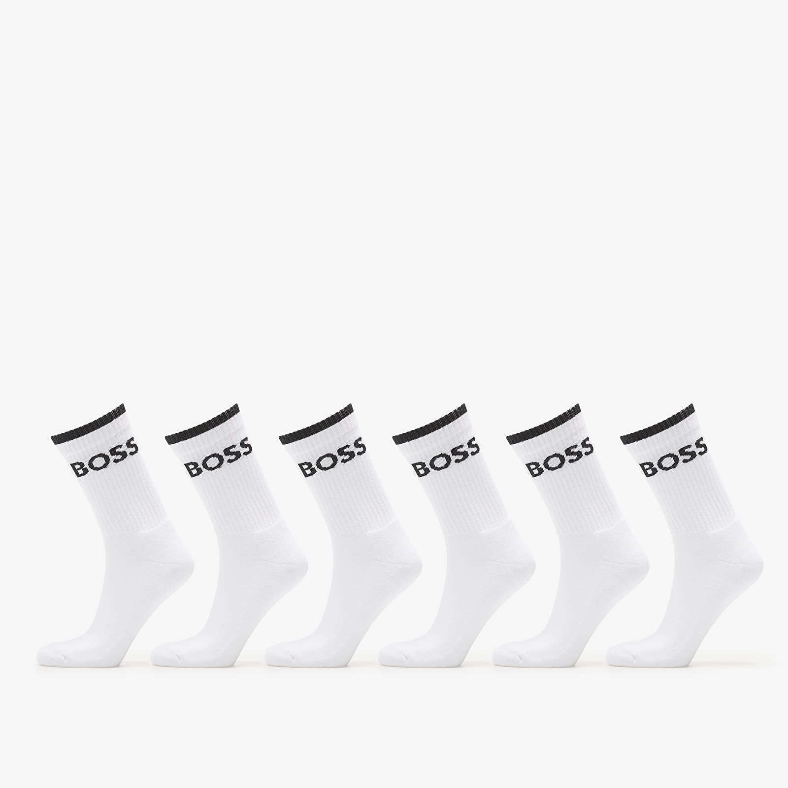 Socken - Männer Hugo Boss 6-Pack QS Stripe CC Socks White
