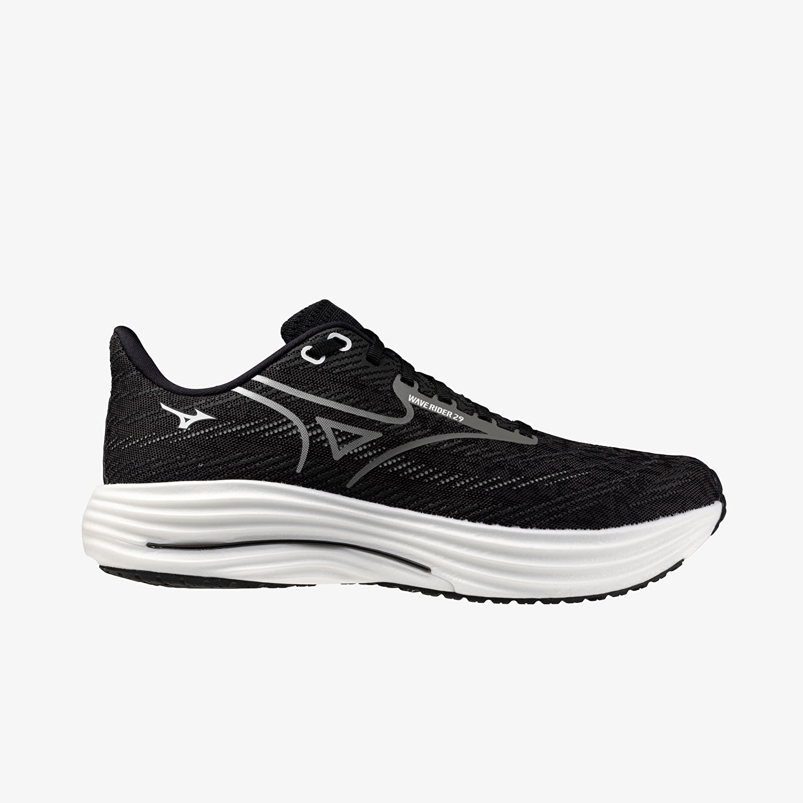 Sapatos de homem Mizuno Wave Rider 29 (M) Black Sand/ Quiet Shade/ Black