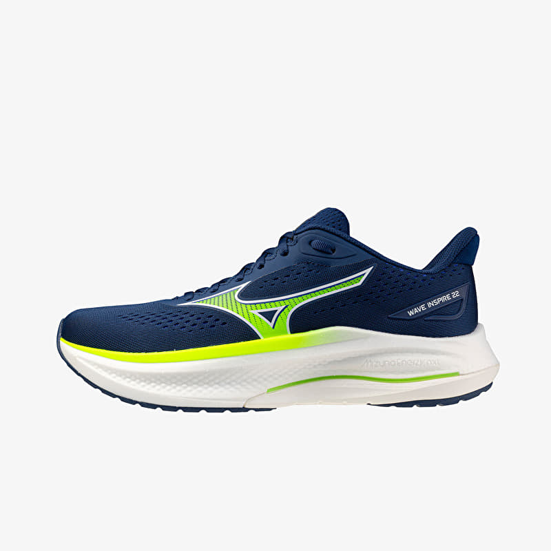 Mizuno Wave Inspire 22 (M) Estate Blue/ Lightning Yellow/ L