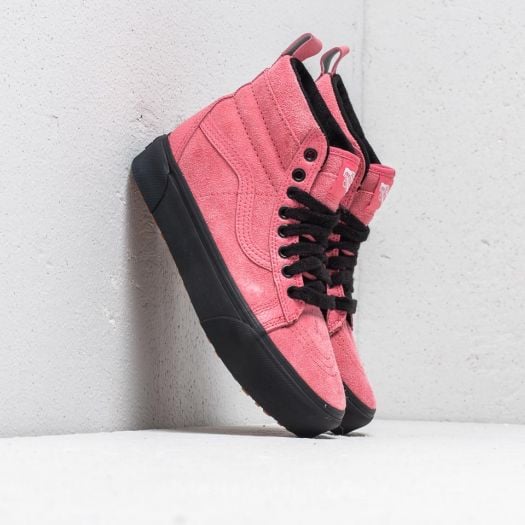 Black and pink platform vans discount