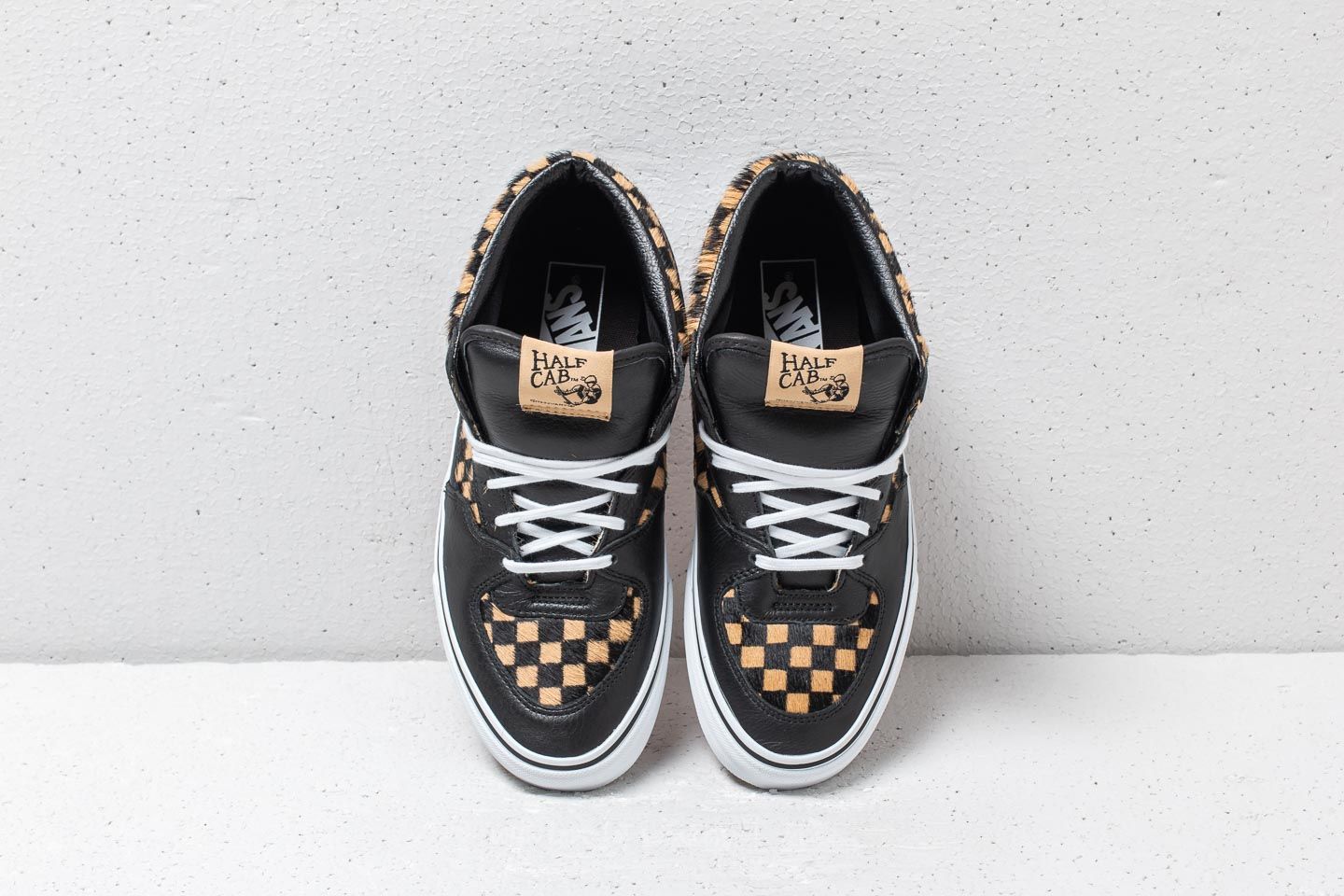 Zapatillas mujer Vans Half Cab (Calf Hair) Checkerboard/ True White