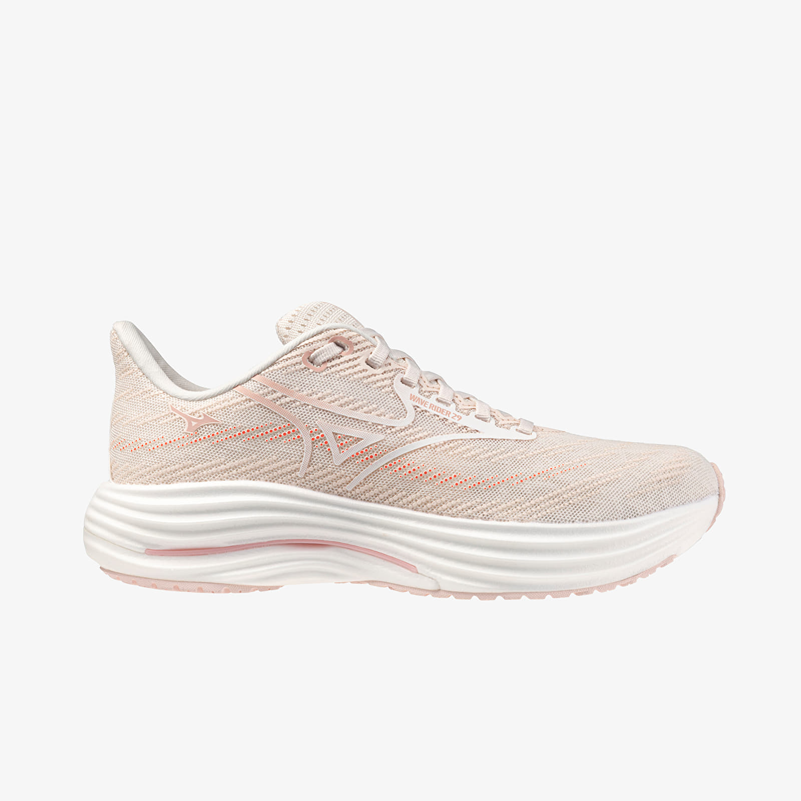 Sapatos de mulher Mizuno Wave Rider 29 (W) Petal Pink/ White/ Pinkesque