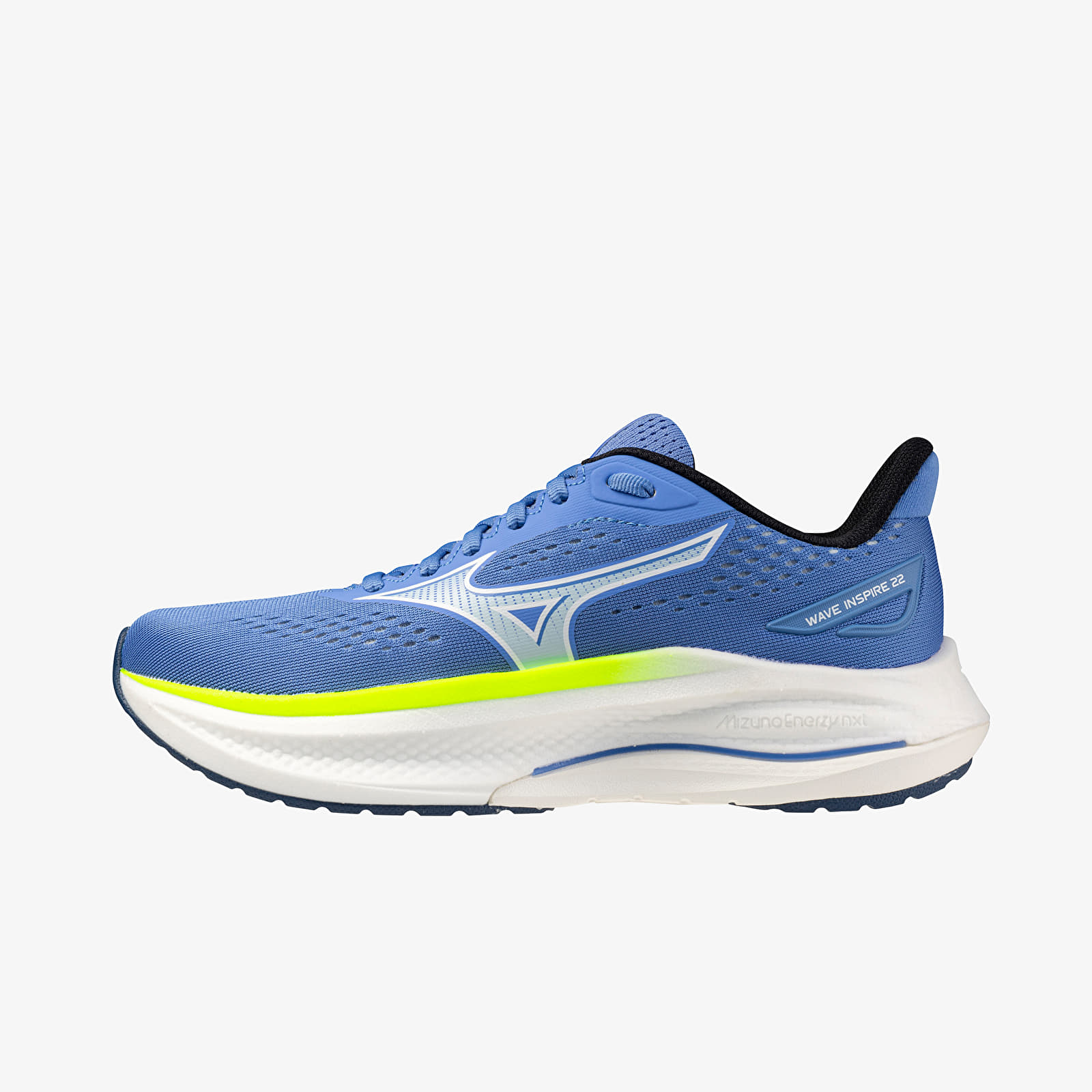 Skor för kvinnor Mizuno Wave Inspire 22 (W) Ultramarine/ White/ Lightning Ye