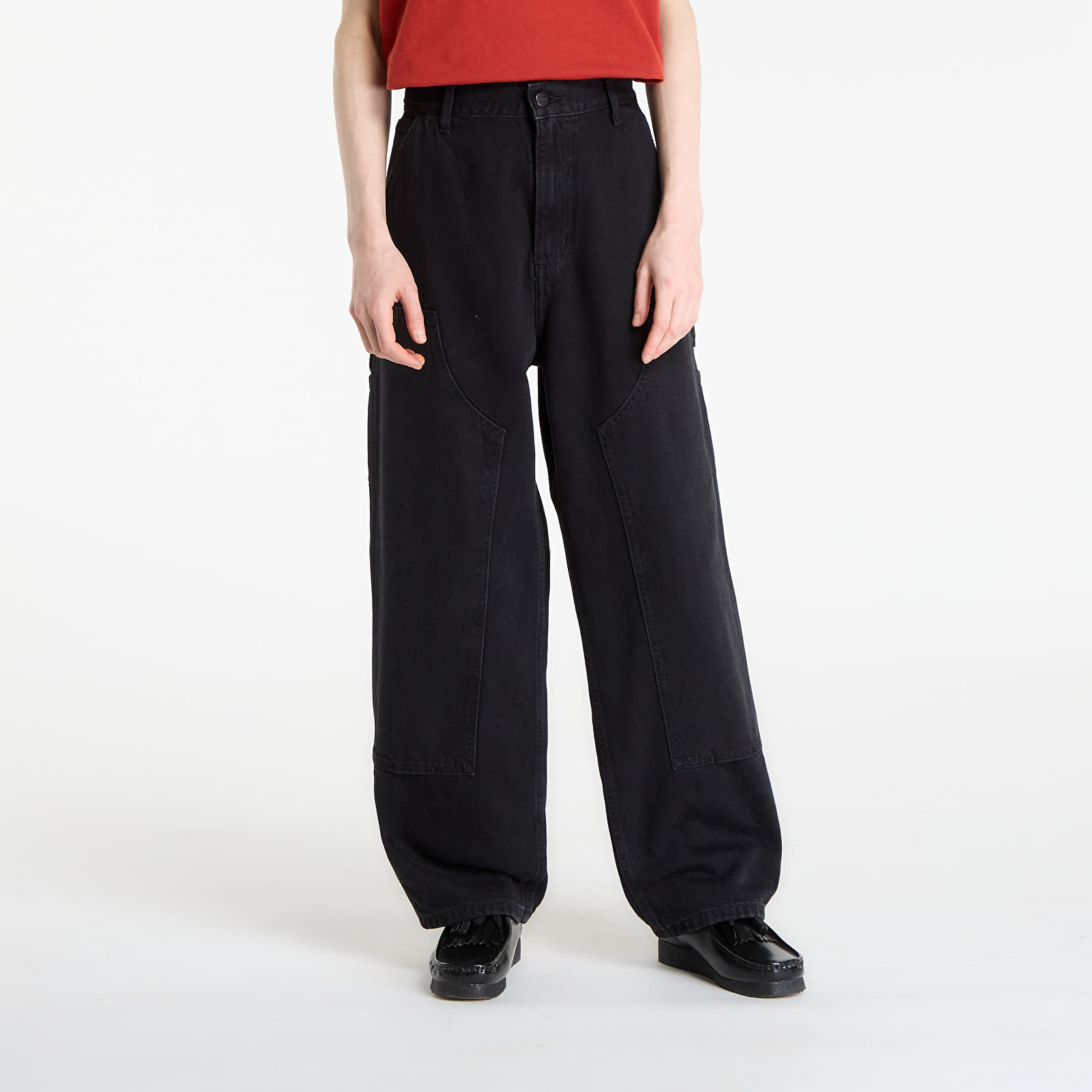 Jeans für Frauen Carhartt WIP W' Brandon Double Knee Pant Black