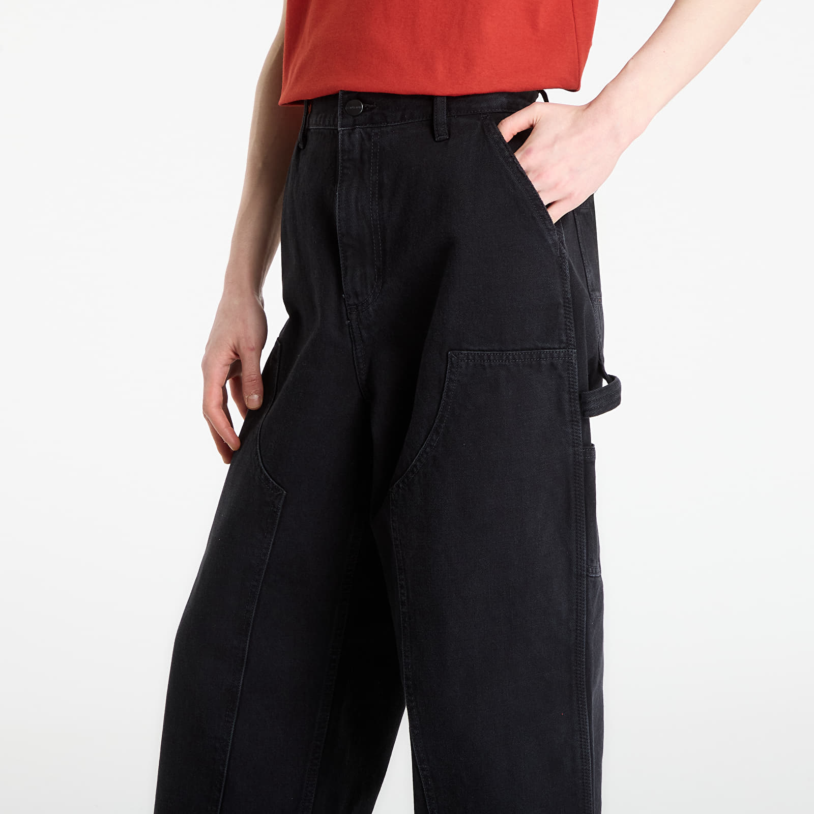 Jeans für Frauen Carhartt WIP W' Brandon Double Knee Pant Black