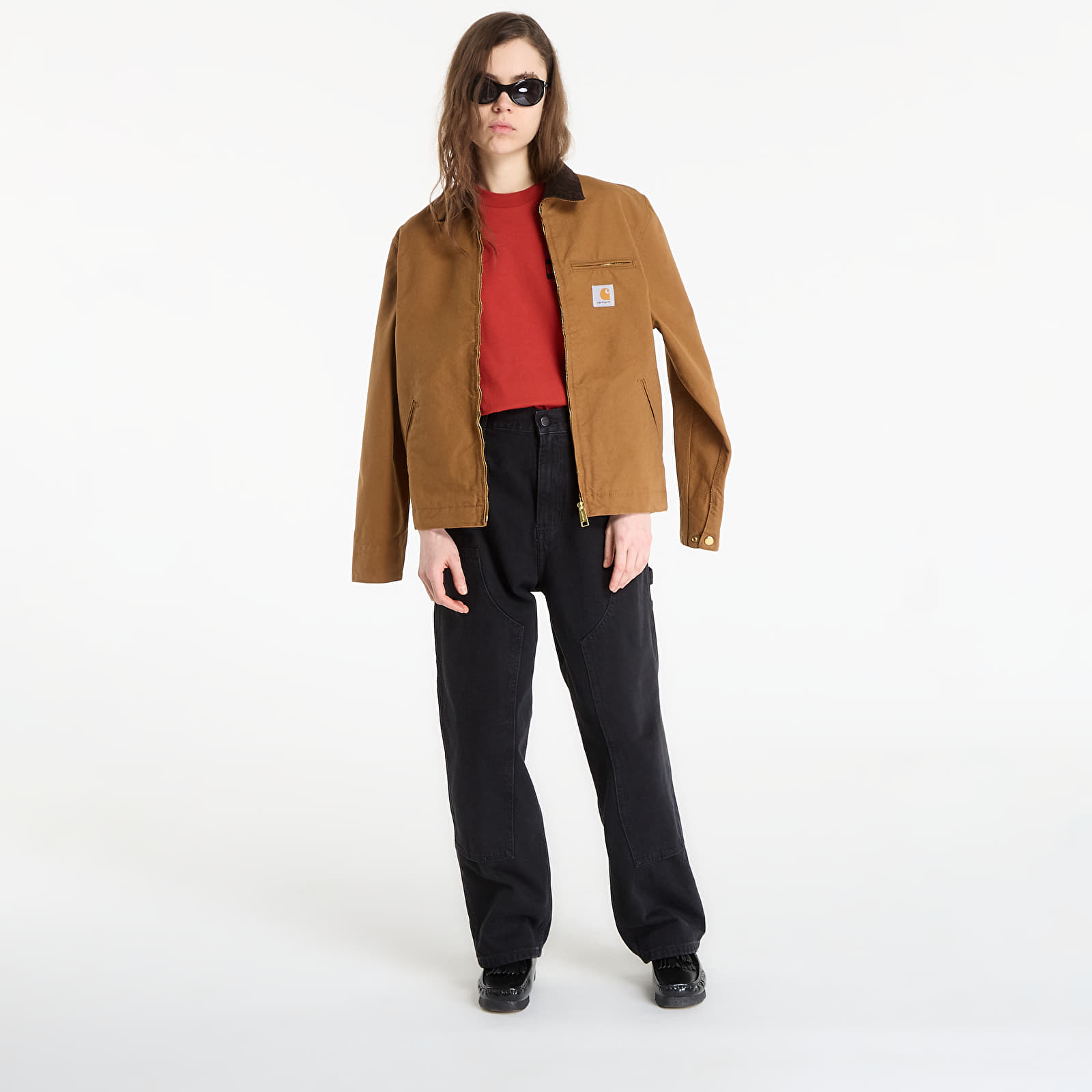 Jeans für Frauen Carhartt WIP W' Brandon Double Knee Pant Black