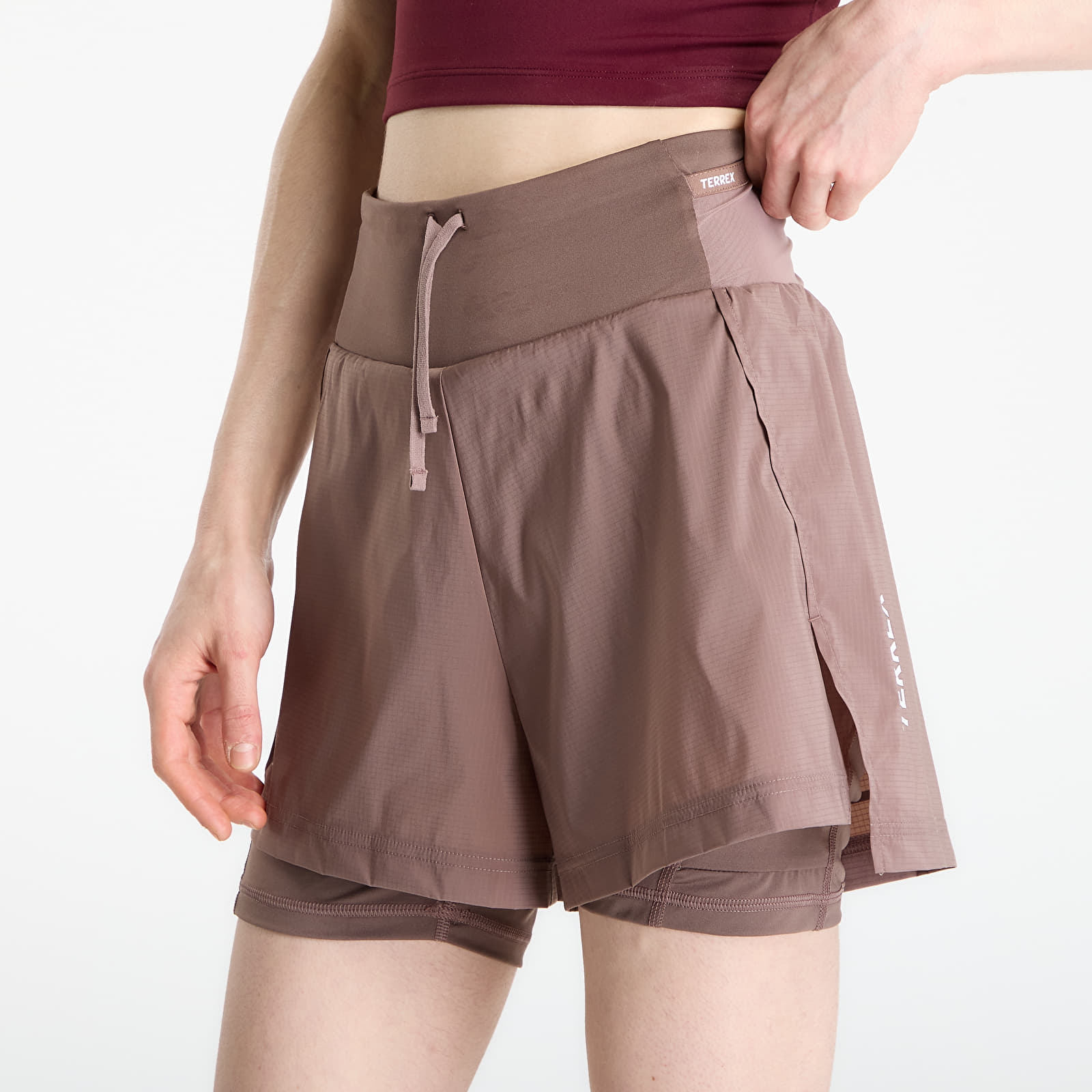 Shorts til kvinder adidas Terrex Xploric 2In1 Shorts Earth Strata